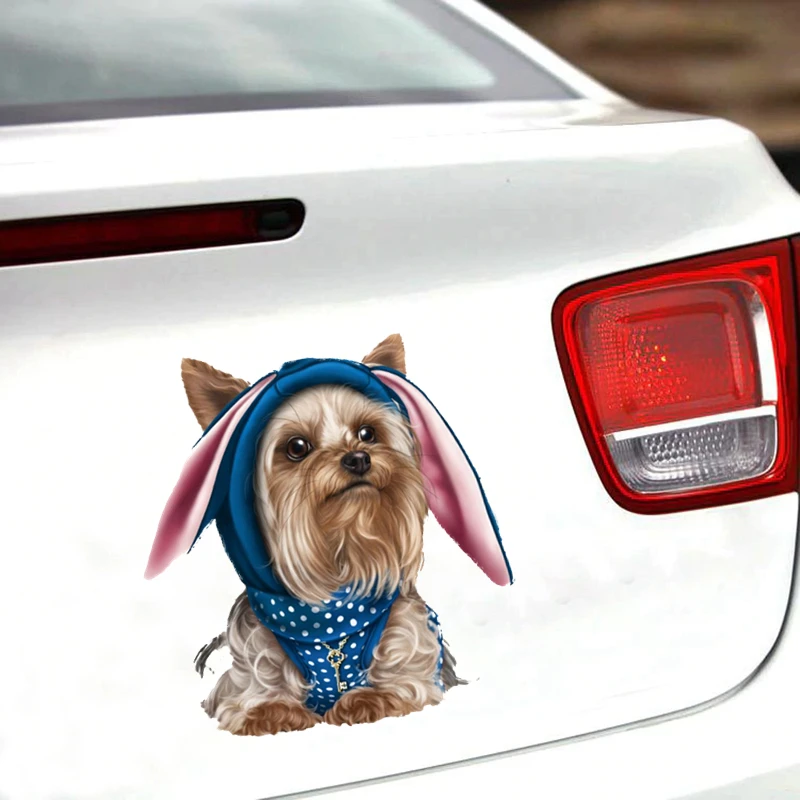 S50615 # Le Yorkshire Terrier Lovely Dog Car Sticker Personality Vinyl Decal Waterproof Car Sticker on Motorcycle Laptop