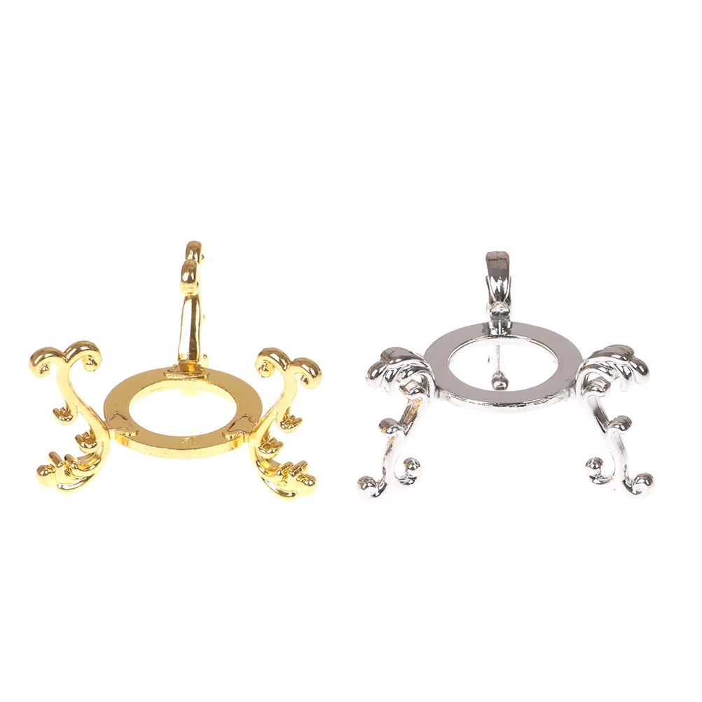 1PC Display placcato in oro pietra preziosa supporto per uova Base supporto per sfera di cristallo supporto per ornamento sfera di cristallo espositore decorativo per palline