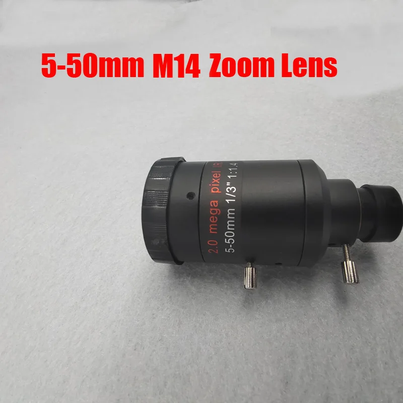 M14 mount 2mp Varifocal 5-50mm Manual Focus CCTV camera Lens for security camera