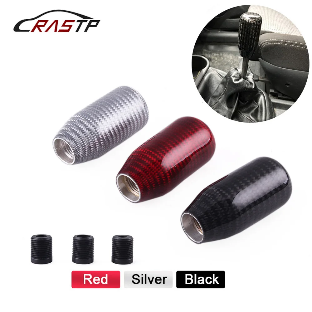 

RASTP Racing Aluminum Car Modification Selling Shift Knob Carbon Fiber Heading Wave-Shaped Club Head Car Styling RS-SFN033