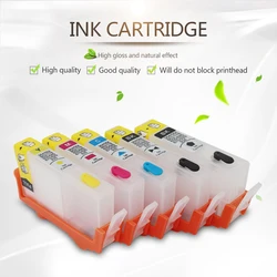 Cartucho recargable para impresora HP564, cartucho de tinta con Chip para HP 564, PhotosmartPlus, B209a, B210a, 3522, 5510, B109a, 5 uds.