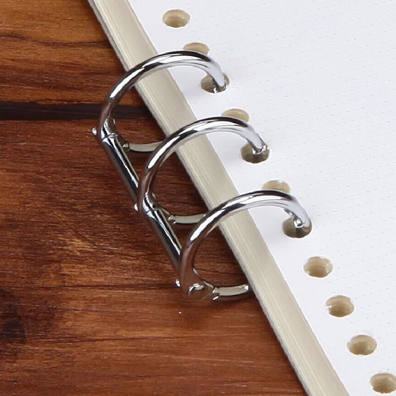 DIY Metal Clip 3 Holes Ring For Notebook Loose Leaf Diary Photo Album Binding School Office Use Ring Binder