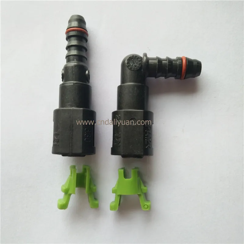 6.30mm ID6 SAE Fuel tube fittings auto plastic Fuel line quick connector female gasoline connector for Honda CRV CIVIC FIT 2pcs