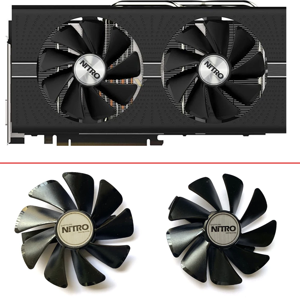 2pcs CF1015H12D FD10015M12D Cooling Fans Cooler Fan For Sapphire RX470 RX590 RX580 RX480 RX570 NITRO SpecialEdition Fan 100mm