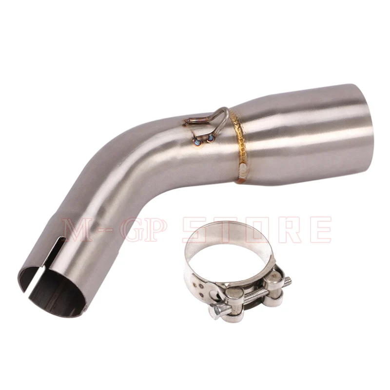 Slip On Motorcycle Exhaust Tip Escape Moto Carbon Fiber Muffler Modified Middle Link Pipe For SUZIKI SV650 SV650X 2016-2020 Year