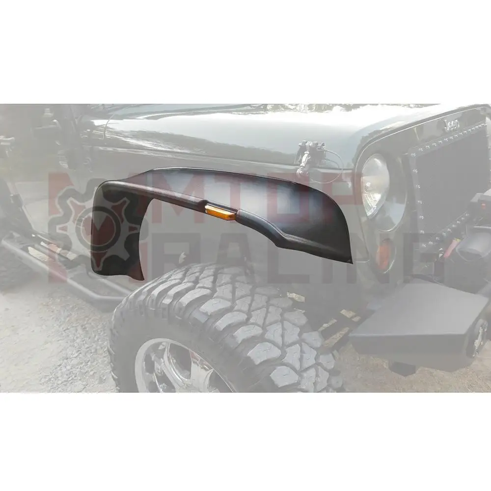 

Front Rear Flat Fender Flares Kit For Jeep Wrangler JK 2 4 Door 2007 2008 2009 2010 2011 2012 2013 2014 2015 2016 2017