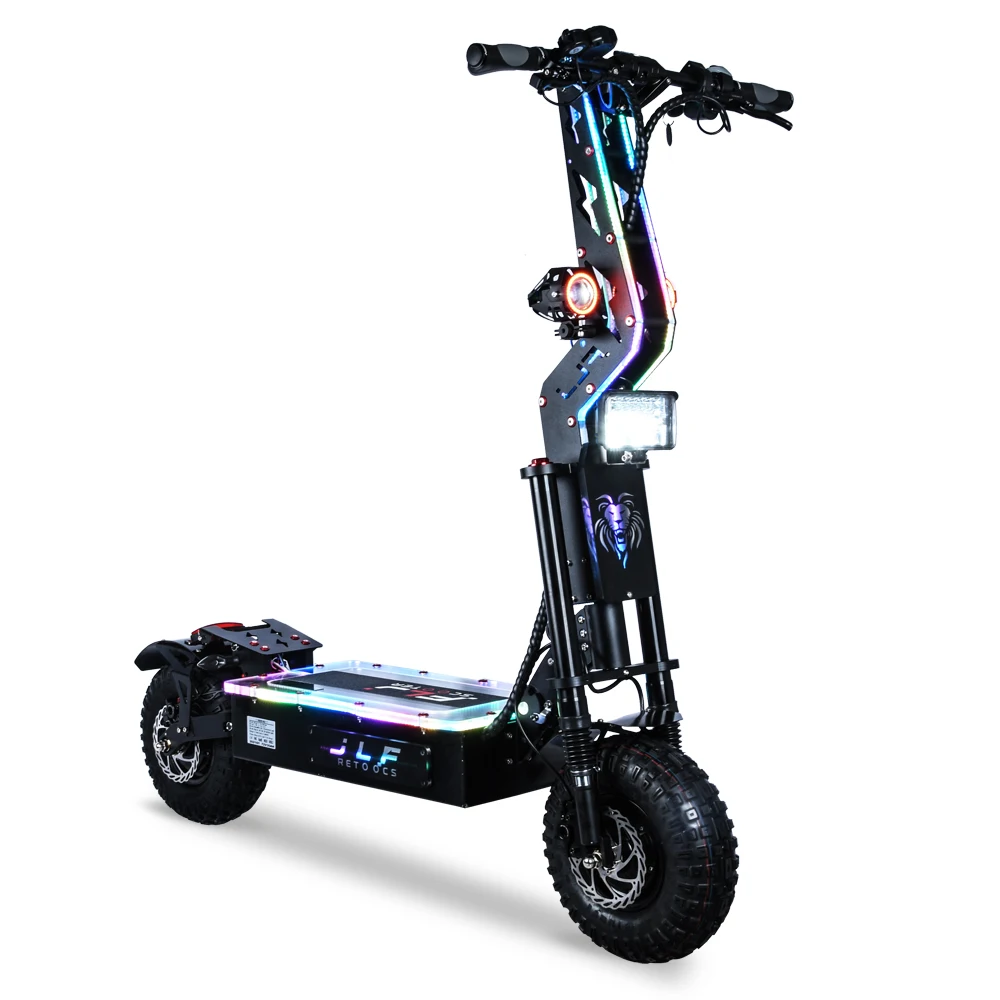 14inch 8000W E Scooter 80-300kms Range 60V/72V Dual Motor Newest Design Big Screen Adults Off Road Tire Electric Scooter