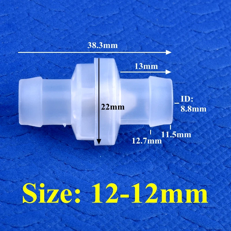 SgooHan 5~200 Stück 3~20mm Mini PP Druckloses Rückschlagventil für Tropfbewässerung, Schlauchverbinder, Aquarium-Rohr, Einwegventil 6