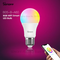 Itead SONOFF B05-B-A60 Wifi Light Bulb E27 9W 220V-240V Smart LED Lamp Blubs RGB Dimmable Remote Control Work With Alexa