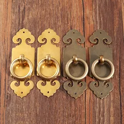 2Pcs Antique Brass 10*3cm Door Furniture Handle Brass Lock Cabinet Drawer Cupboard he closet Pull Handle Knob Furniture Hardware