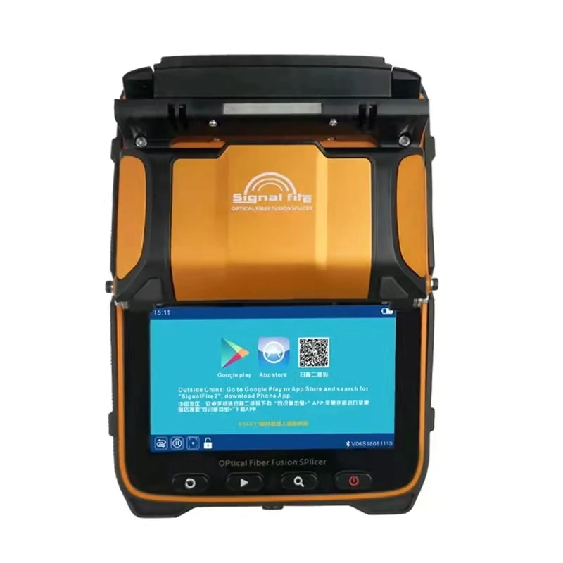 AI-9signal light  fiber fusion splicer 10 languages freely switch built-in optical power meter and VFL5.0