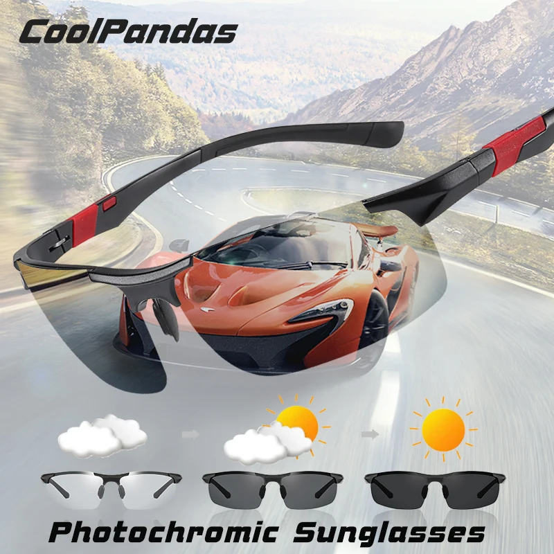 Top Aluminum Magnesium Frame Driving Photochromic Sunglasses Polarized Sun glasses Men Day Night Vision oculos de sol masculino