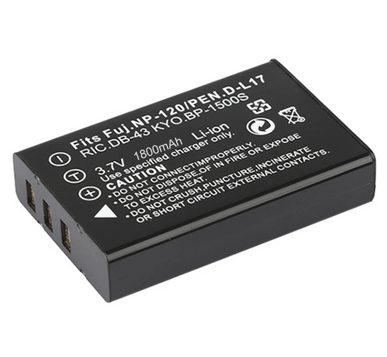 Rechargeable Lithium-ion Battery Pack for KYOCERA BP-1500S, BP1500S, Contax Tvs Digital