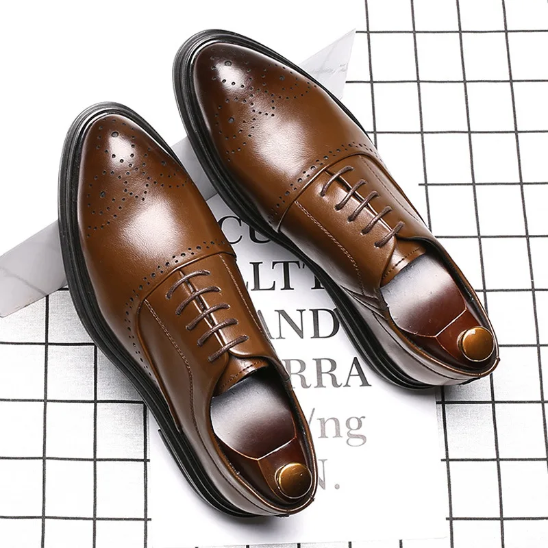 

new arrival men's leisure wedding party wear cow leather bullock shoes youth gentleman brogues shoe zapatillas deportivas hombre