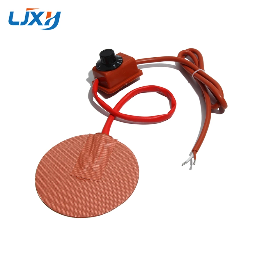 LJXH 110V/220V Liquid Swelling Mechanical Knob Thermostat Temperature Controller 50~170mm Round Silicone Rubber Heater