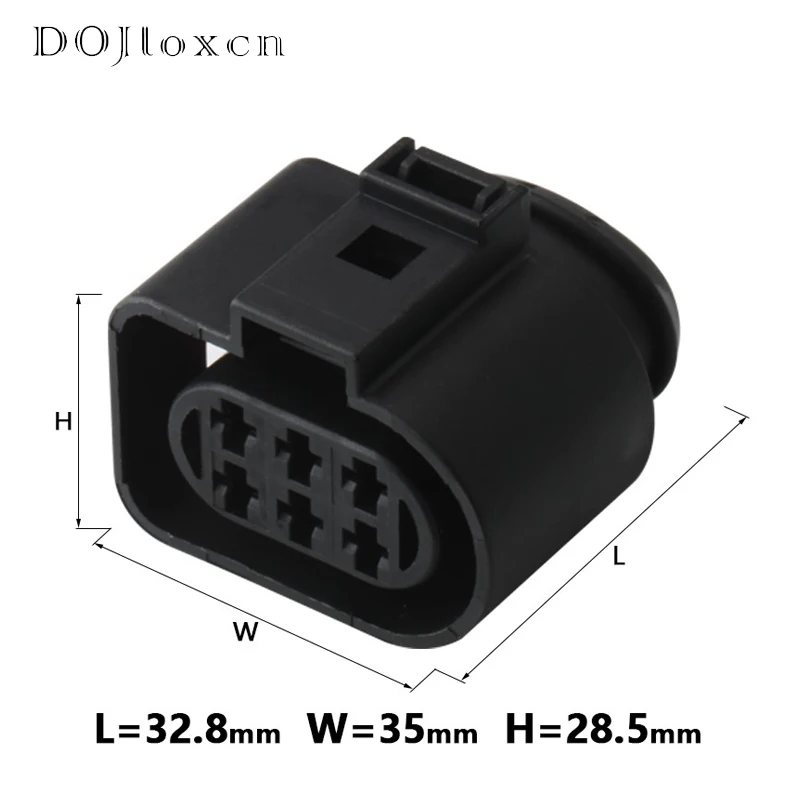 5/10/20/50 Sets 6 Pin 3.5 MM Wiring Female Plug LSU 4.2 Waterproof Oxygen Sensor Connector For VW AUDI PASSAT 1J0973733