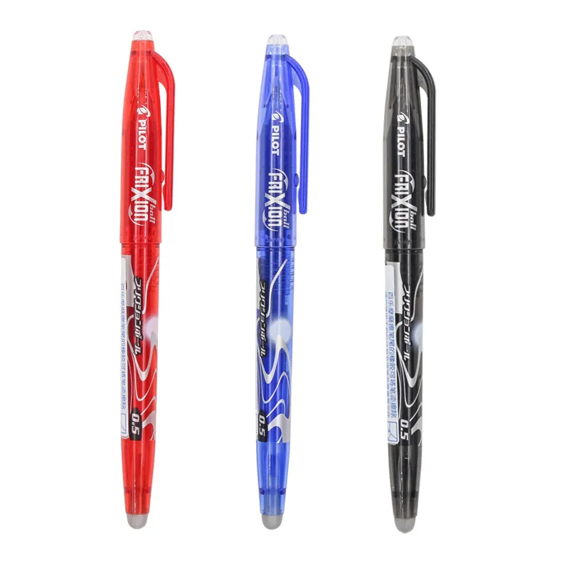 3pcs/Lot Japan PILOT Frixion Erasable Pen Gel Ink Pens Set 0.5mm Black Blue Red Boligrafo Borrable Stylo Effacable LFB-20EF