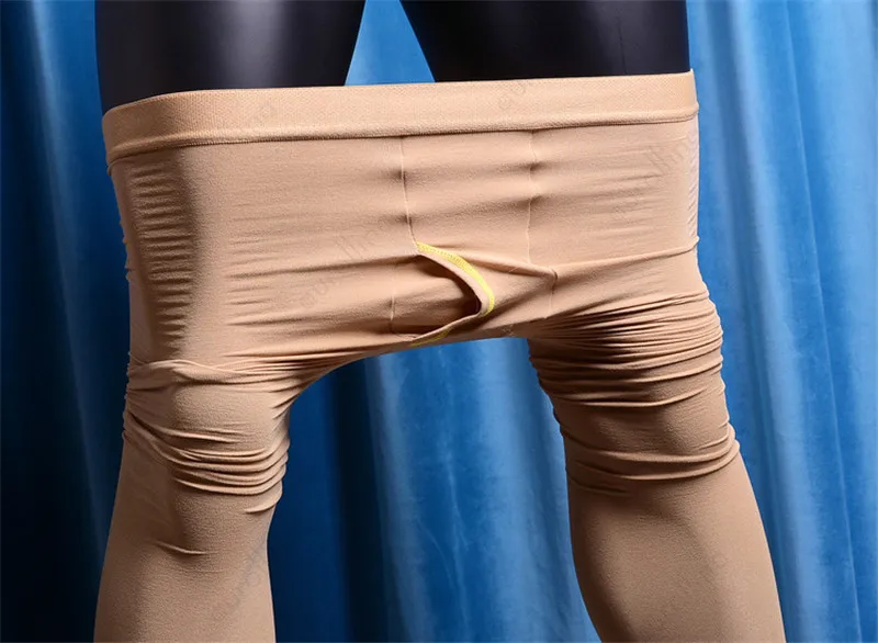 Mature Man Tights 80D Male Tights Pantyhose Fantasy Open Up For Penis Urine Male Pantyhose Semi Opaque Working Tights