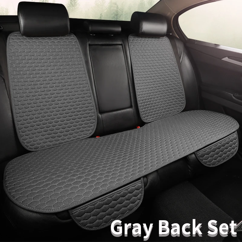 

Car Seat Cover Front Rear Flax Auto Seat Cushion Protector Pad Mat With Backrest Headrest Cover Car Interior for Suv Van Truck