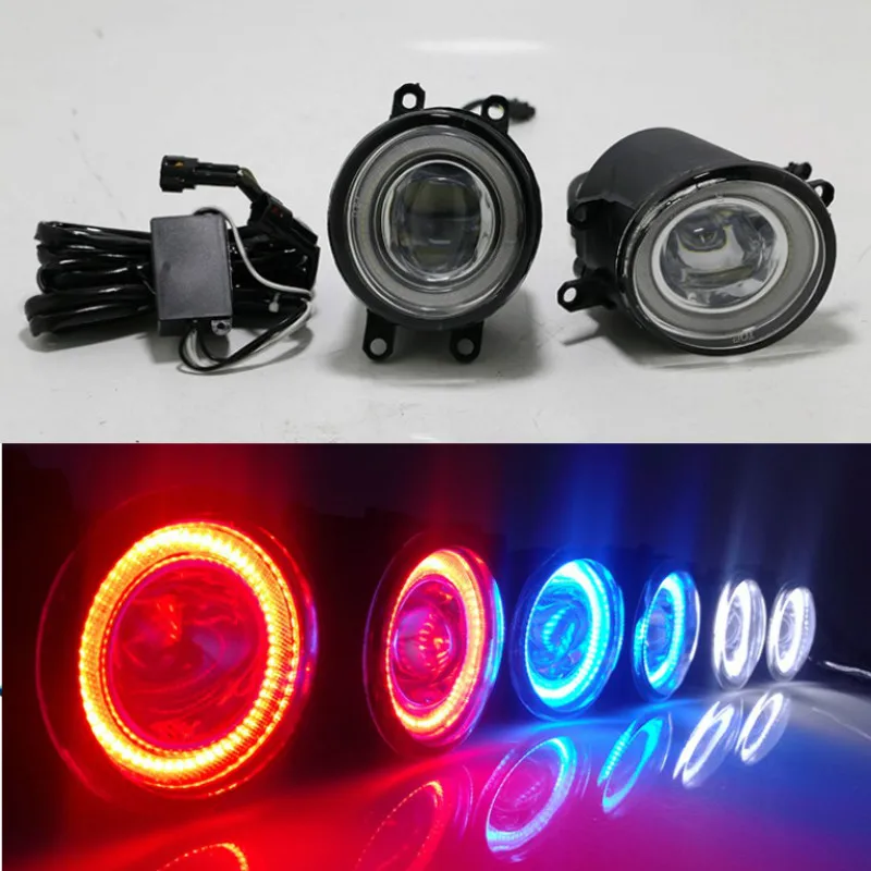 

2PCS For TOYOTA LEVIN Corolla YARiS Verso Highlander Camry REIZ Vios Car LED Fog Light Angel Eye Daytime Running Light White