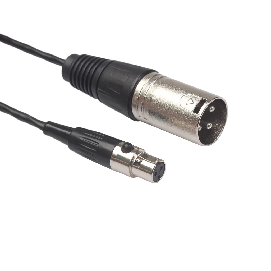 

Mini XLR 3pin female to 3pin Canon male zinc alloy shielded audio adapter cable 0.3M SLR camera microphone Cable