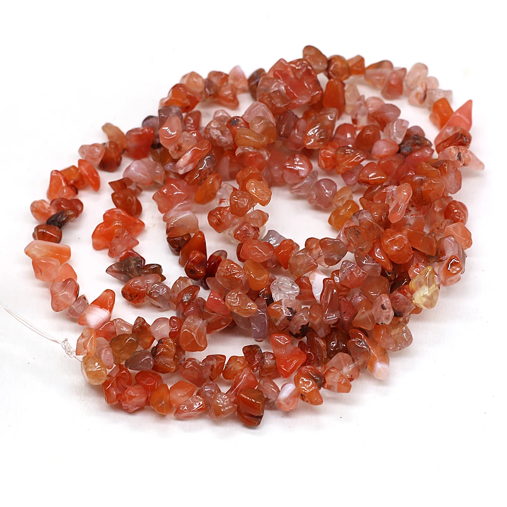 15\'\' Irregular Red Agates Freeform Gravel Stone Beads Natural Chips Loose Spacer Beads For Jewelry DIY Making Bracelet Earrings