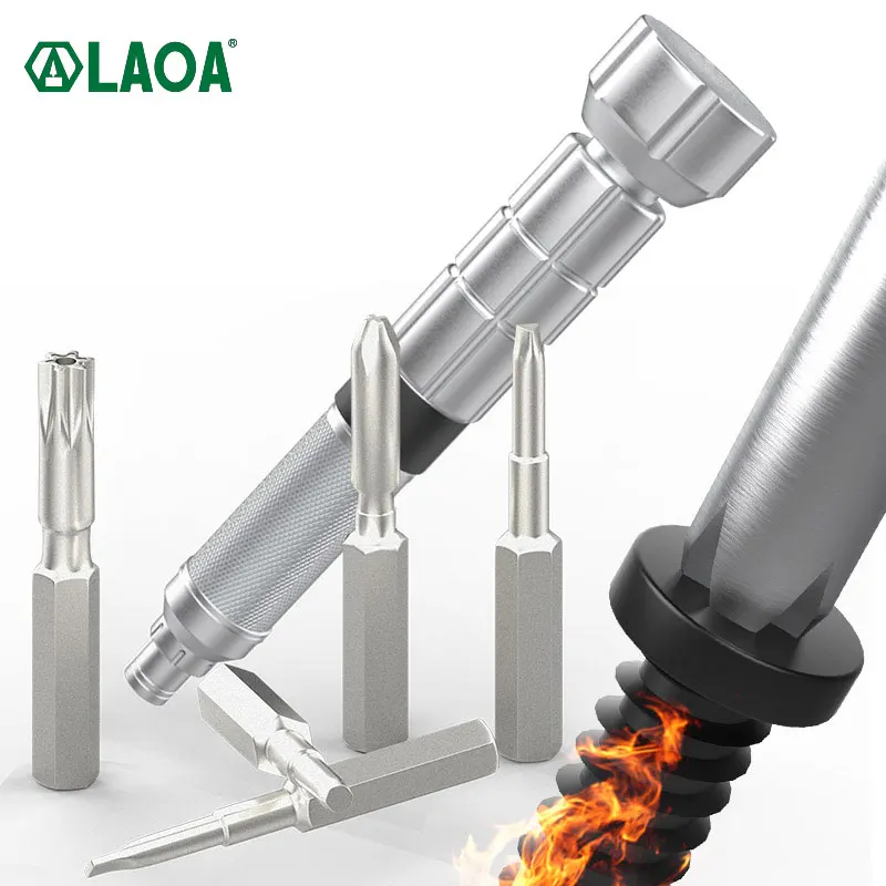 Laoa Hoge Precisie Schroevendraaier Bit 1Pc 4Mm S2 Staal Hoge Kwaliteit Handgereedschap Schroevendraaier Precisie Schroevendraaier Bits