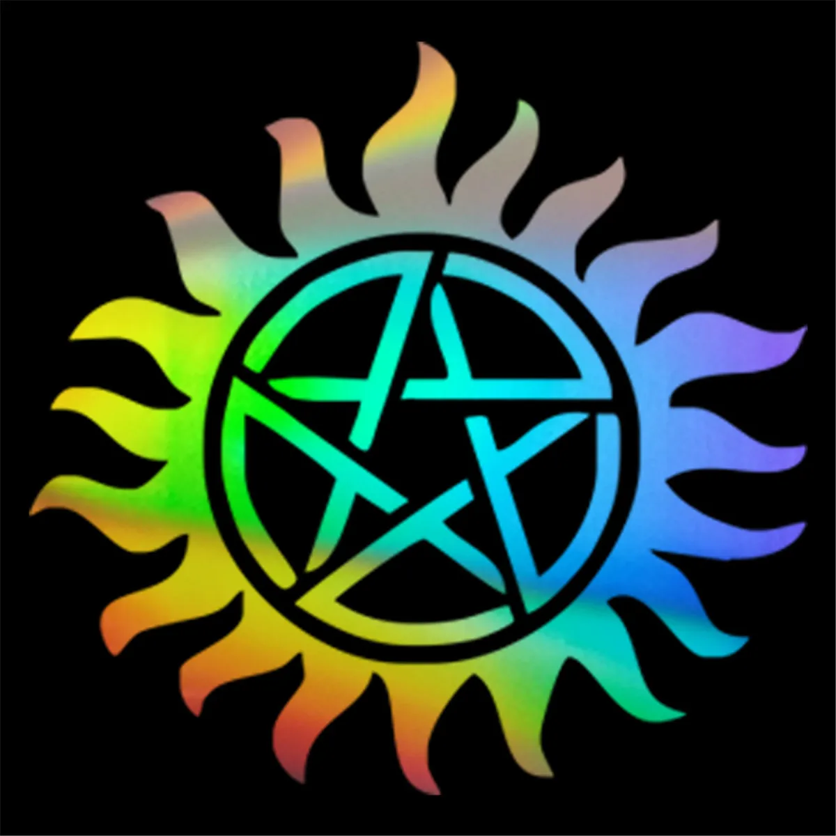 Car Sticker Funny Supernatural Anti-Possession Pentagram Automobiles Motorcycles Exterior Accessories Vinyl Decals,12cm*11.5cm