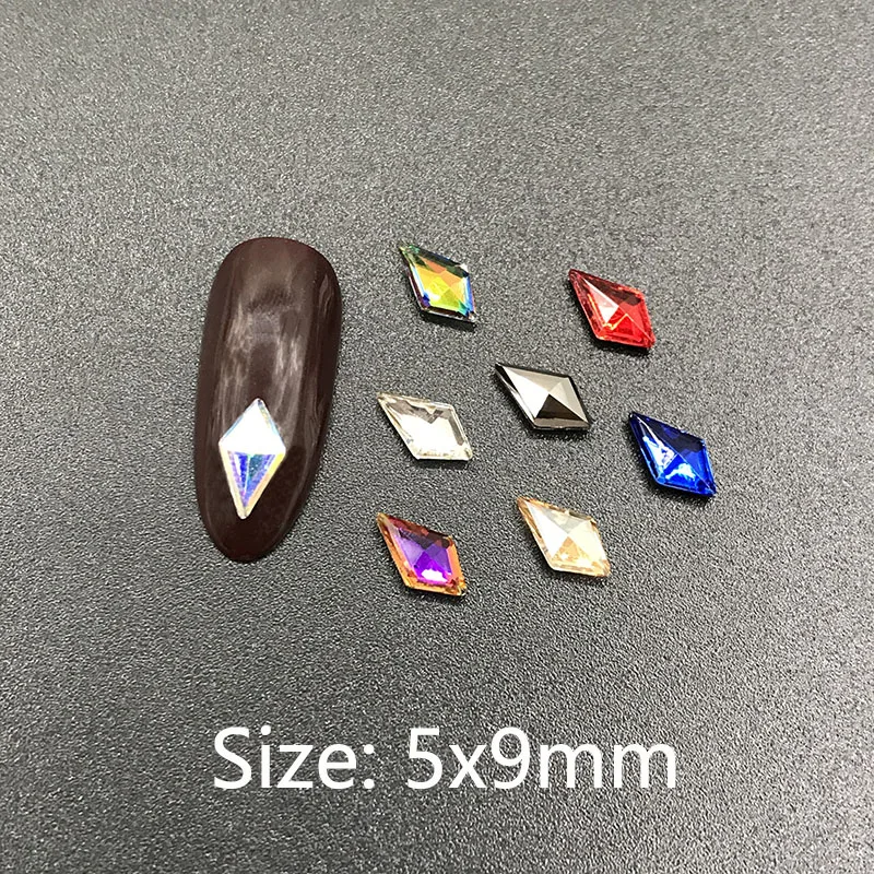 

30/100 шт. стразы для дизайна ногтей 5x9 мм 3D стрела стекло кристалл блестящие бриллианты блестящие камни для маникюра DIY украшения аксессуары