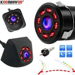 Koorinwoo Univeral  Dynamic Trajectory Parking System Car Rear view Camera Backup 8 IR Lights Night Vision ReversE Camera Video