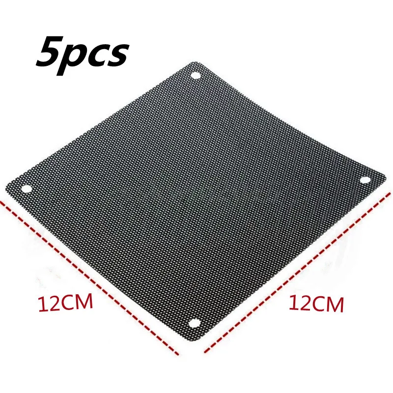 Filtre anti-poussière en PVC pour boîtier d'ordinateur, 5 pièces, 80mm 90mm 120mm 140mm, housse de protection d'ordinateur, filet anti-poussière pour ventilateur