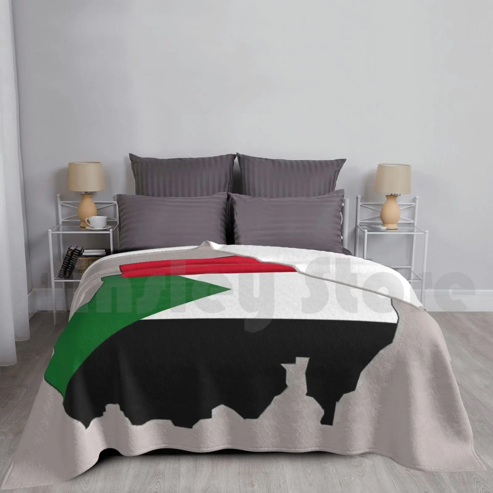 Sudan Map With Sudanese Flag Blanket For Sofa Bed Travel Sudan Sudanese Africa African Country