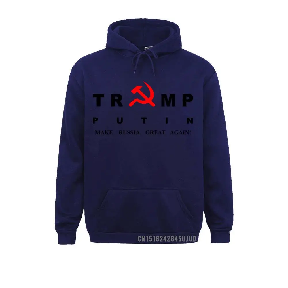 CCCP Communism USSR Soviet Union Donald Trump Vladimir Putin Make Russia Great Again Hoodie For Men Male Casual Sweatshirt