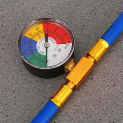 Car R134a Recharge Measuring Hose Can Tap with Gauge Durable A/C Refrigerant Charging Pipe