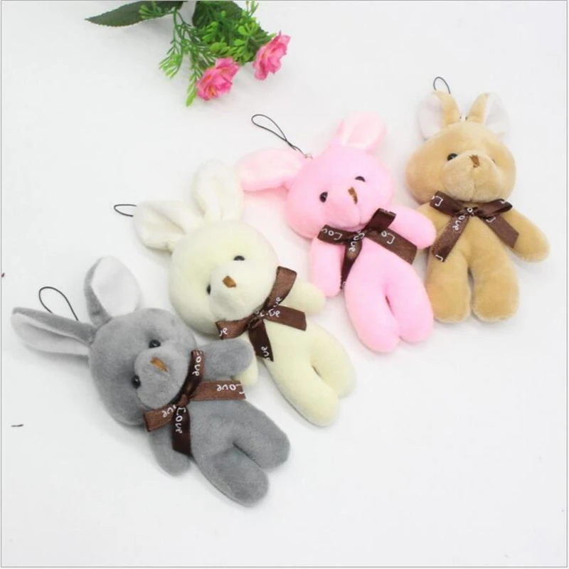 

1Pcs New Cute Bow Tie Rabbit Toy Christmas Gift Stuffed Animal Doll For Girls&Boys&Childs 12CM Holiday Gift HANDANWEIRAN