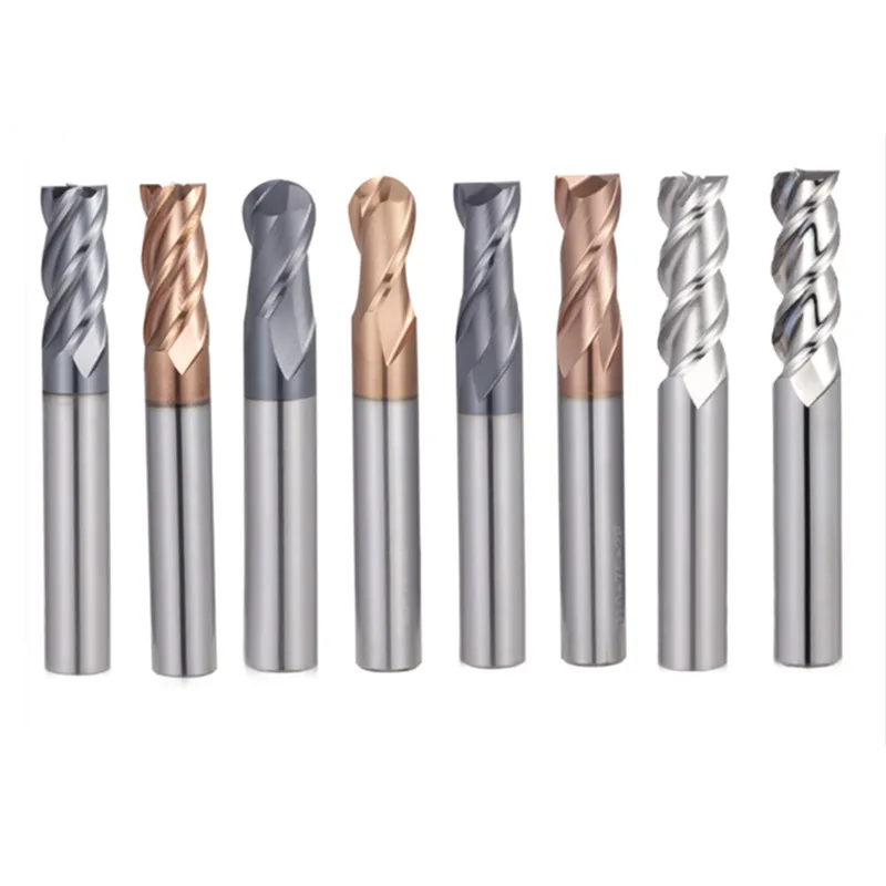 DIKAS 45° 55° 1/2/3/4/5/6/8/10/12/14  2/3/4F Carbide ball knives, flat knives, aluminum milling cutters, slot milling cutters