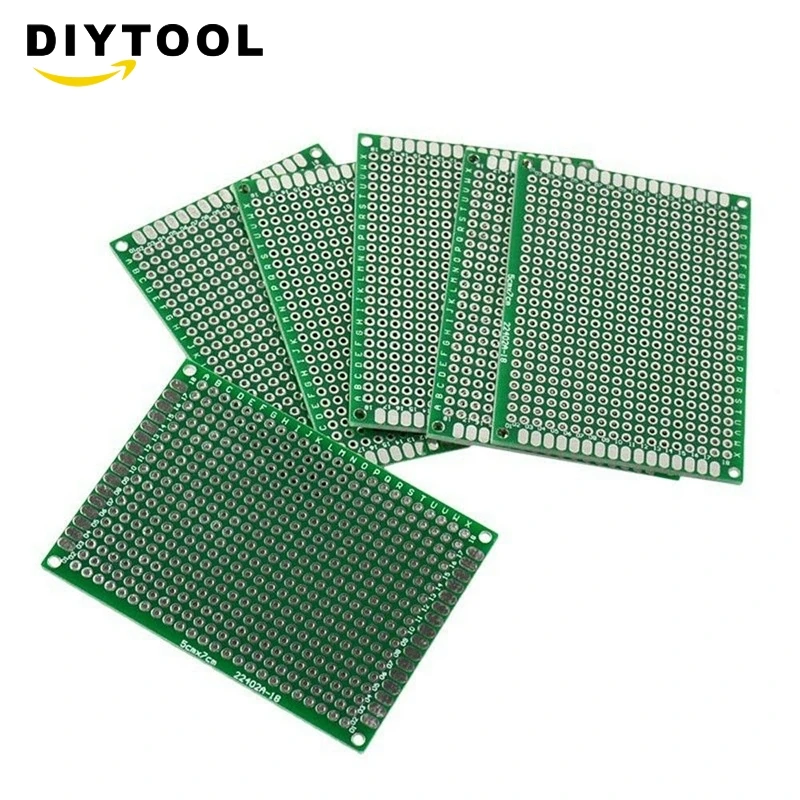 1/10PCS doppio lato prototipo PCB breadboard in scatola universale 2x8cm - 9x15cm