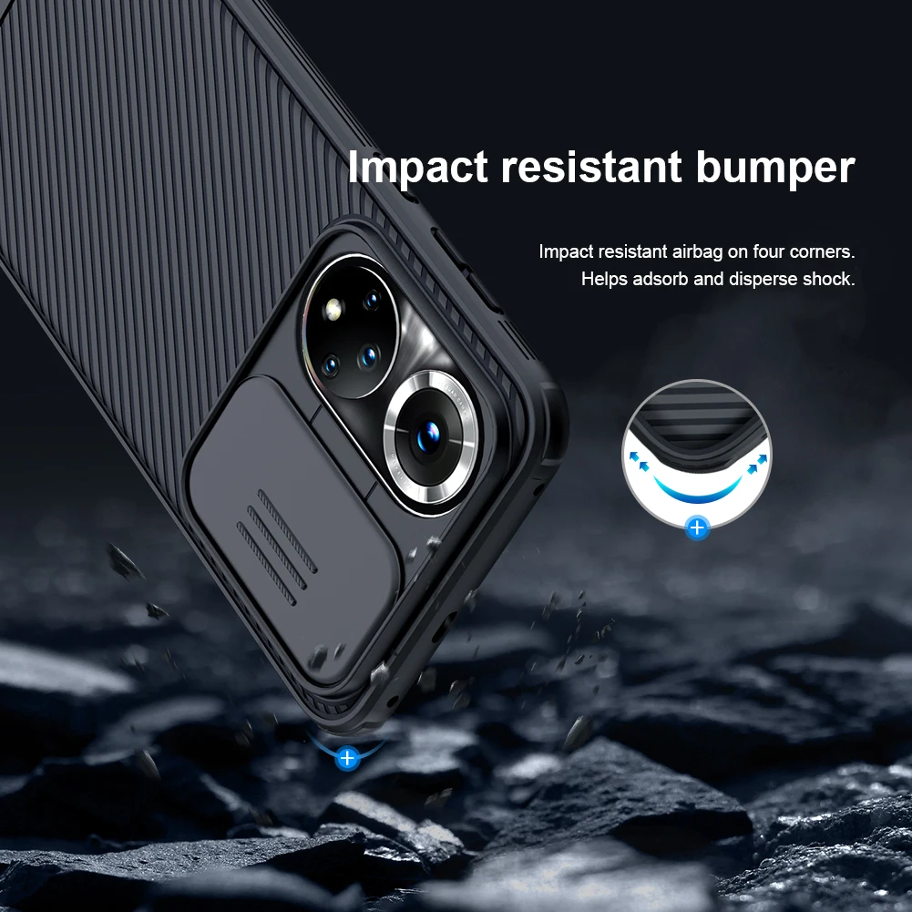 Nillkin Case For Huawei Honor 50 Pro Fashion Slide Cover For Protection Camera Lens Honor 50 Texture Back Shell