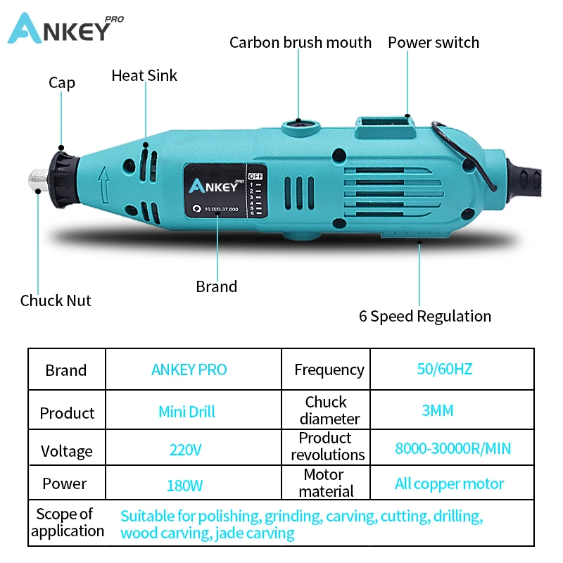 Imagem -03 - Faça Você Mesmo Ferramentas Elétricas Broca Elétrica Velocidade Variável Dremel Acessórios Mini Suporte para Gravador de Broca Elétrica Micro Rotar Ferramenta Peças