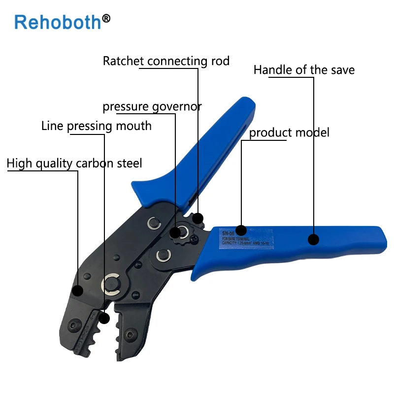 Crimping pliers kit package SN-02C 4 jaw for 0.25-2.5mm 24-14AWG Insulated Terminals and butt connectors Electric Clamp Tools