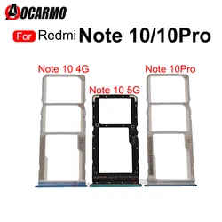 For Xiaomi Redmi Note 10 4G 5G Pro 10Pro SIM Card Reader Sim Tray Holder SD Slot Replacement Parts