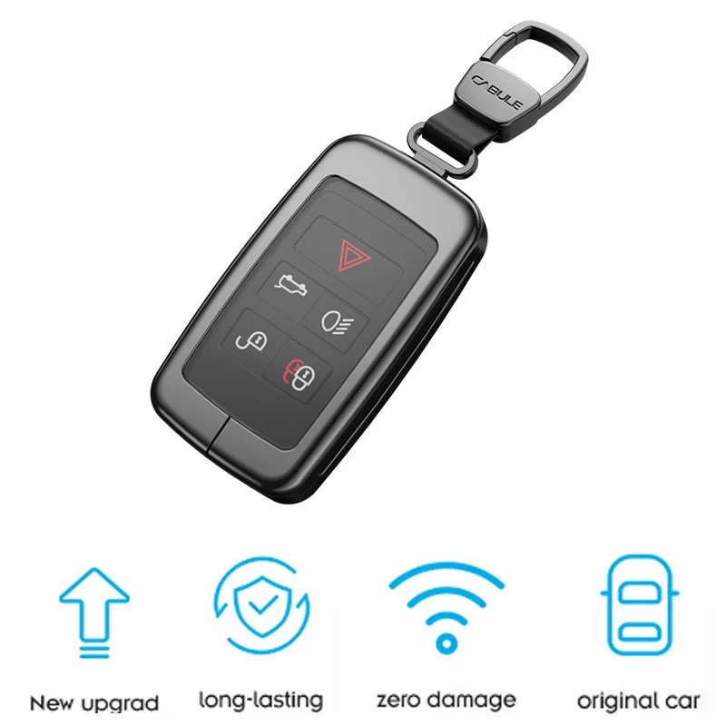 Remote Key Fob Case Cover For Land Rover Alininum Alloy TPU Film Key Protect Decoration Accessories