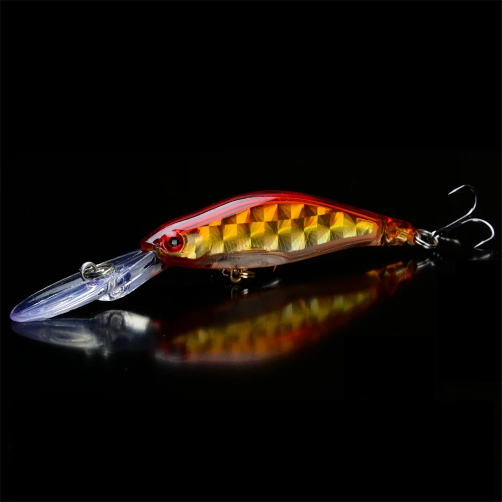 1 sztuk laserowa błystka sztuczna twarda przynęta Crankbait 9.5cm 7g tonący Wobblers Peche Bass Pike Carp Fishing Tackle