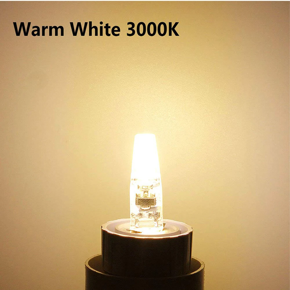 10pcs LED G4 COB Light Bulb AC DC 12V 220V Warm/Cold White 360 Beam Angle Chandelier Lights Replace 20W 40W Halogen Lamp