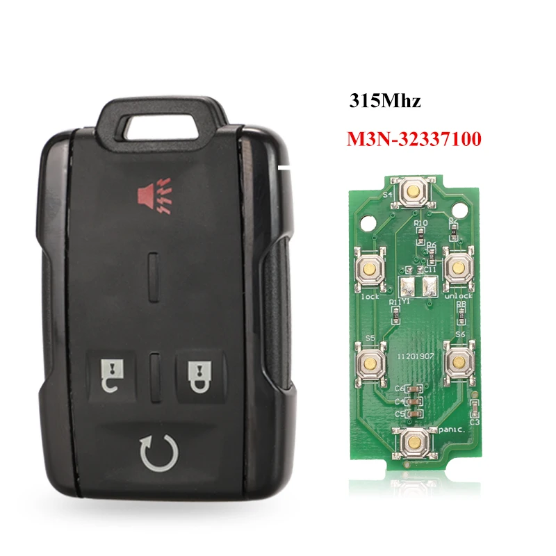 Jingyuqin 3/4/5/6BTN Auto Schlüssel 315Mhz Fernbedienung Fob Für Chevrolet Silverado Colorado 2014-2018 GMC Yukon M3N 32337100 13577770