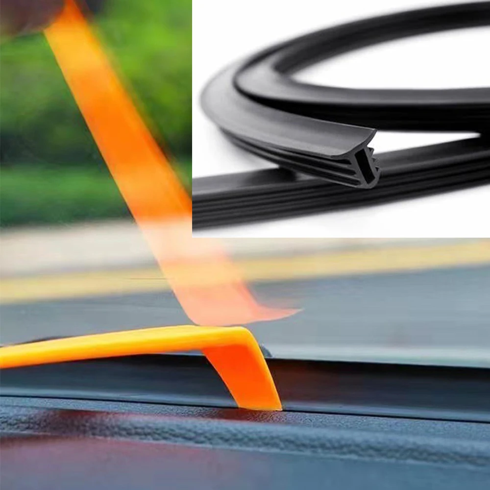 1.6m Universal Sealing Windshield Board Dashboard Soundproof Automobile Rubber Instrument Panel Seal Strip Car Accessories