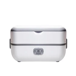 220V Electric Lunch Box Single/Double Layer Portable Food Heating Box Rice Dishes Heater Container Food Warmer Stainless Steel