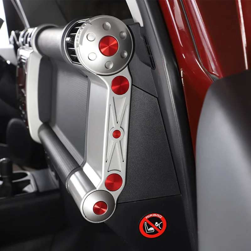 Aluminum Alloy For Toyota FJ Cruiser 2007-2021 Car Dashboard Both Sides Decorative Patch Car Interior Accessories 4