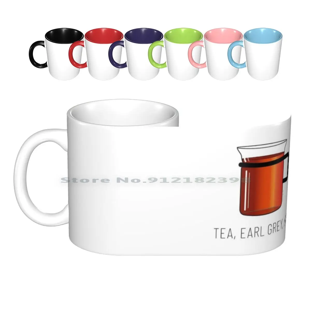 Tea , Earl Grey , Hot-Captain Picard , Star Tng , ( Light Backgrounds ) Ceramic Mugs Coffee Cups Milk Tea Rbpartnerprogram