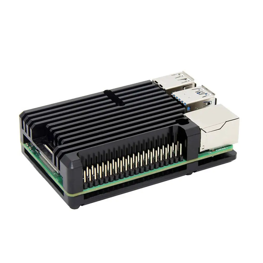 Metal case for Latest Raspberry Pi 4 Model B LPDDR4 2G/4G  Quad-core Cortex-A72 (ARM v8) 64-bit 1.5Ghz Dual 4K HDMI Output Power